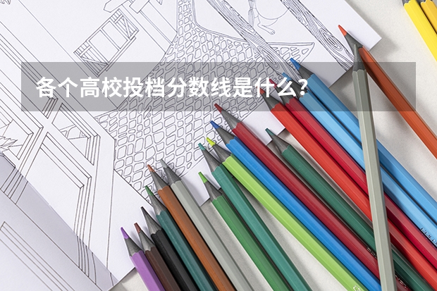 各个高校投档分数线是什么？