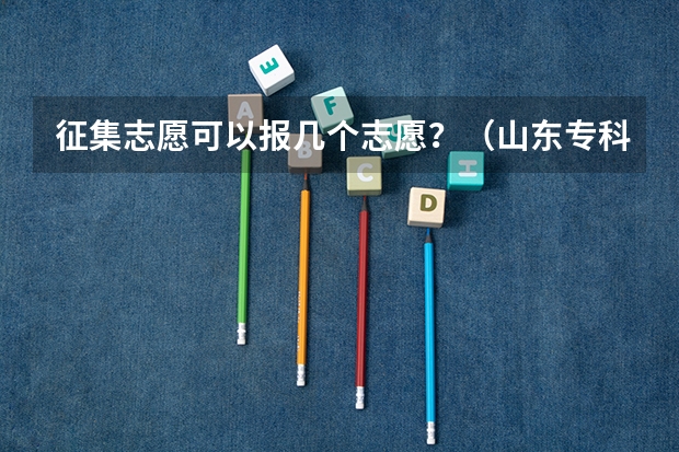 征集志愿可以报几个志愿？（山东专科第一志愿可以报几个学校）