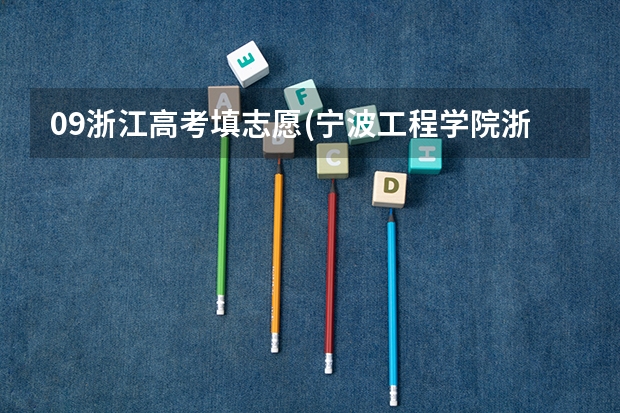 09浙江高考填志愿(宁波工程学院.浙江教育学院.台州学院哪个好?)