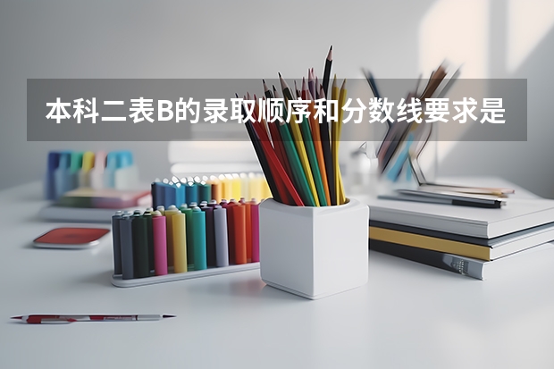 本科二表B的录取顺序和分数线要求是怎样的？ 2023二本b类分数线