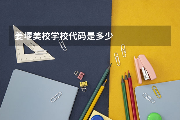 姜堰美校学校代码是多少