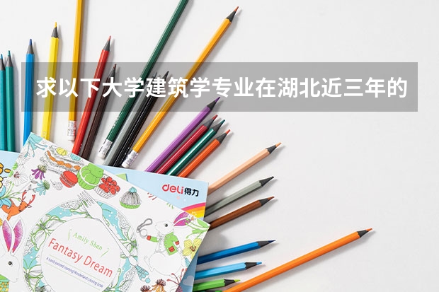 求以下大学建筑学专业在湖北近三年的录取分数线,谢!（湖北工程学院专升本录取分数线）