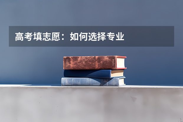 高考填志愿：如何选择专业