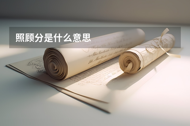 照顾分是什么意思