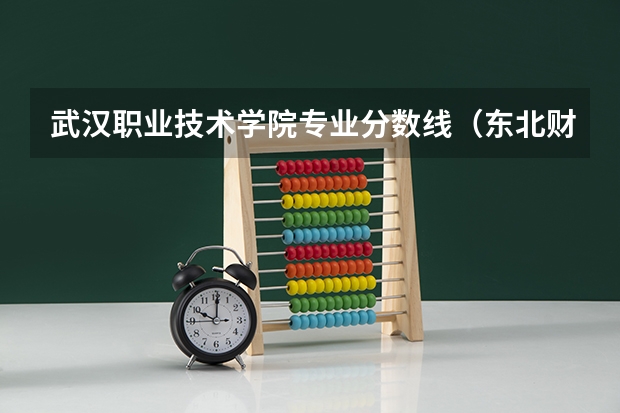 武汉职业技术学院专业分数线（东北财经大学录取分数线）