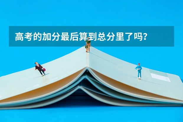 高考的加分最后算到总分里了吗？