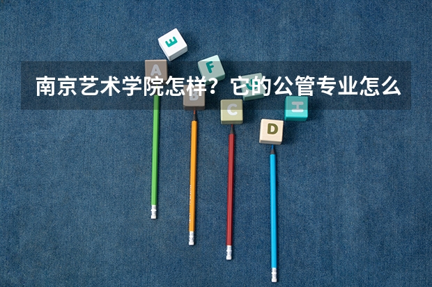 南京艺术学院怎样？它的公管专业怎么样？我艺术单招收到这个合格证了 但大家对这个学校评论不一 谁能说说