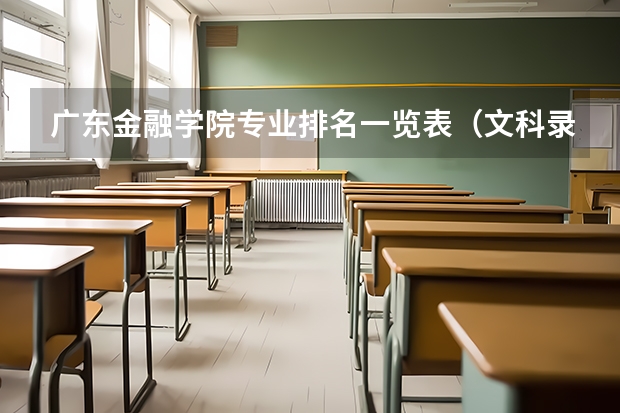 广东金融学院专业排名一览表（文科录取分数低的大学）