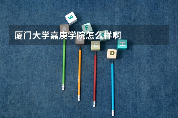 厦门大学嘉庚学院怎么样啊