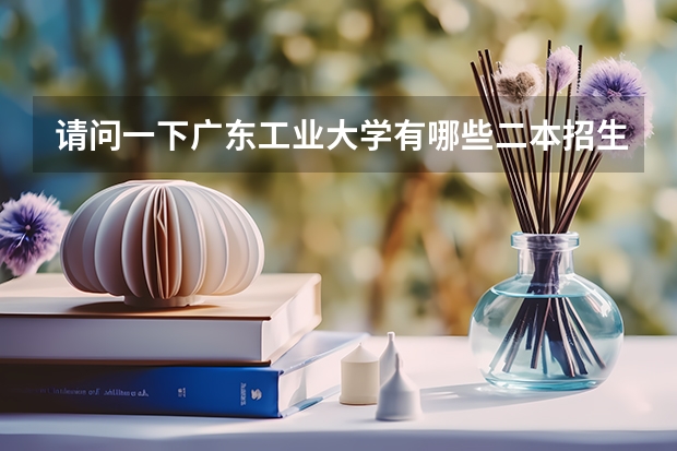请问一下广东工业大学有哪些二本招生的专业