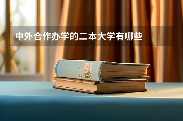 中外合作办学的二本大学有哪些