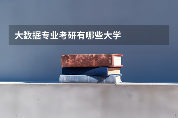 大数据专业考研有哪些大学