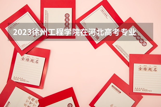 2023徐州工程学院在河北高考专业招生计划人数