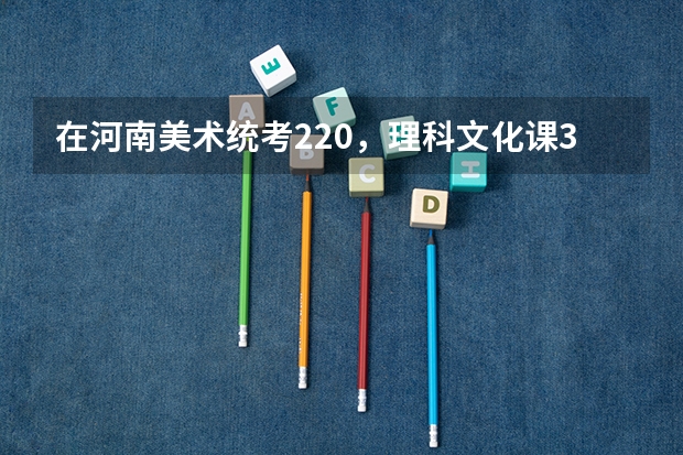 在河南美术统考220，理科文化课350能上什么大学