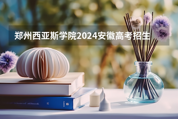 郑州西亚斯学院2024安徽高考招生计划详解