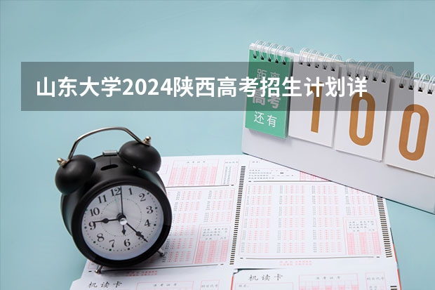 山东大学2024陕西高考招生计划详解
