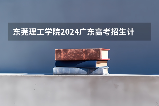 东莞理工学院2024广东高考招生计划详解