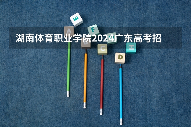 湖南体育职业学院2024广东高考招生计划详解