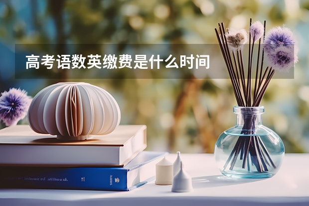 高考语数英缴费是什么时间