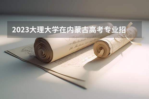 2023大理大学在内蒙古高考专业招生计划人数
