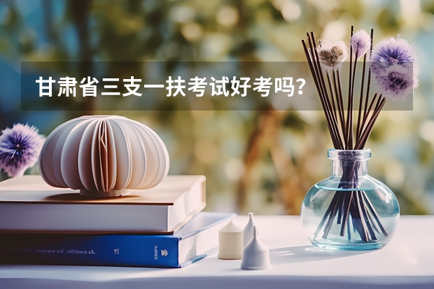 甘肃省三支一扶考试好考吗？