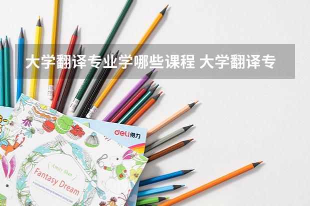 大学翻译专业学哪些课程 大学翻译专业学什么