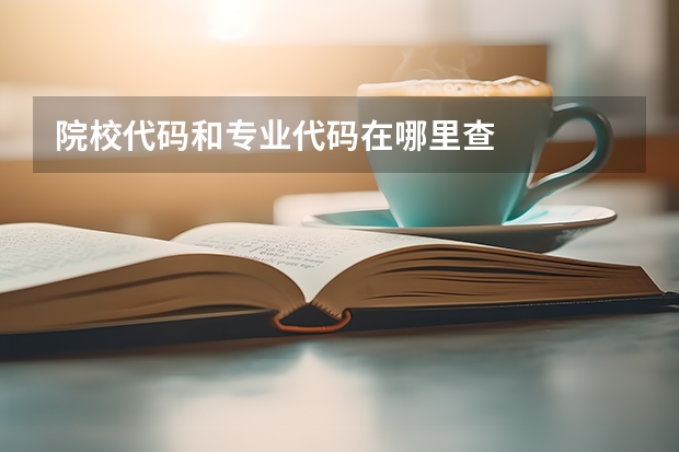 院校代码和专业代码在哪里查