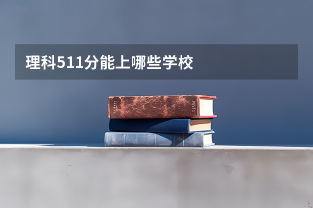 理科511分能上哪些学校