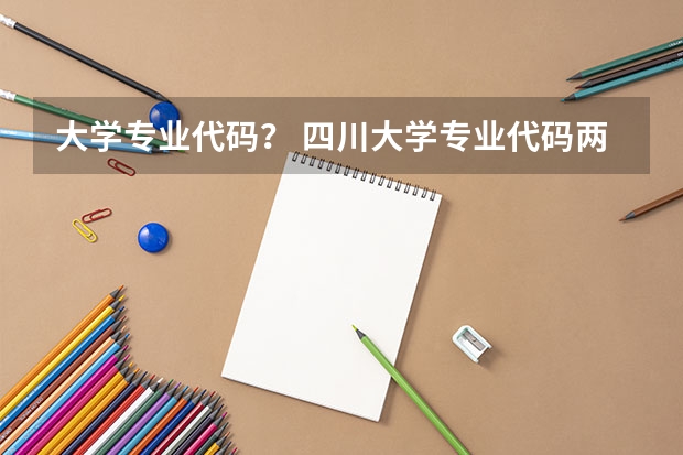 大学专业代码？ 四川大学专业代码两位