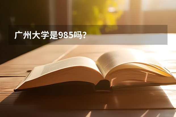 广州大学是985吗？