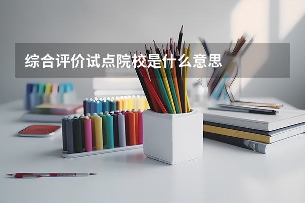 综合评价试点院校是什么意思