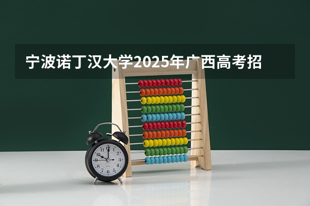 宁波诺丁汉大学2025年广西高考招生计划预测