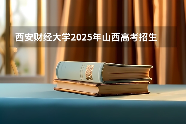 西安财经大学2025年山西高考招生计划预测