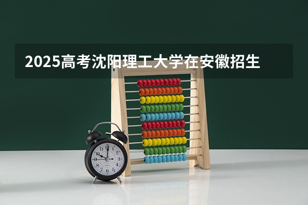2025高考沈阳理工大学在安徽招生计划是什么（2026参考）