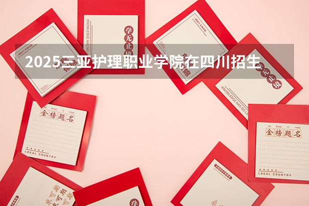 2025三亚护理职业学院在四川招生计划是什么（2026参考）