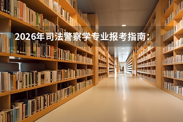 2026年司法警察学专业报考指南：分数、就业与选校全攻略