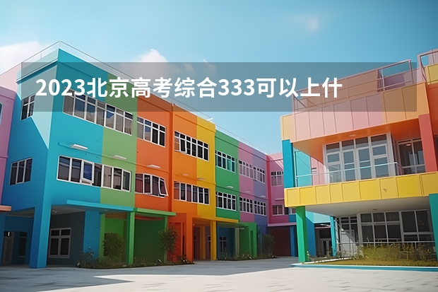 2023北京高考综合333可以上什么大学