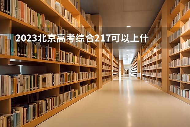 2023北京高考综合217可以上什么大学