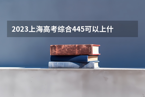 2023上海高考综合445可以上什么大学