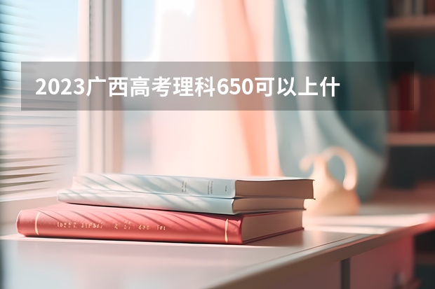 2023广西高考理科650可以上什么大学