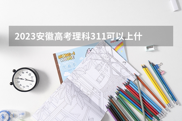 2023安徽高考理科311可以上什么大学