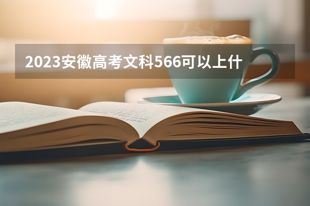 2023安徽高考文科566可以上什么大学