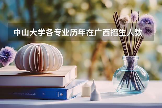 中山大学各专业历年在广西招生人数