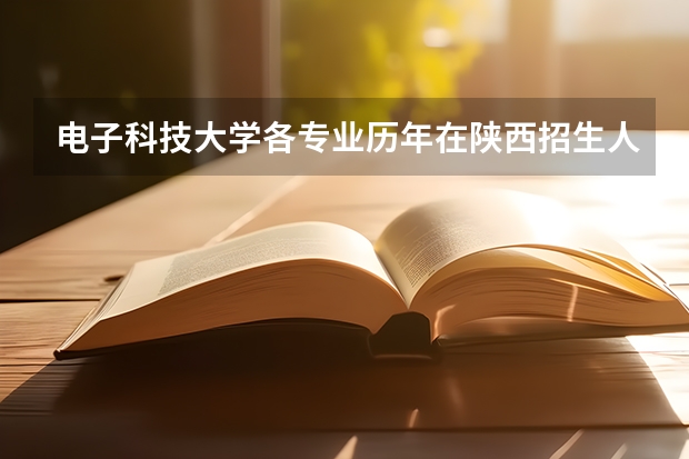 电子科技大学各专业历年在陕西招生人数