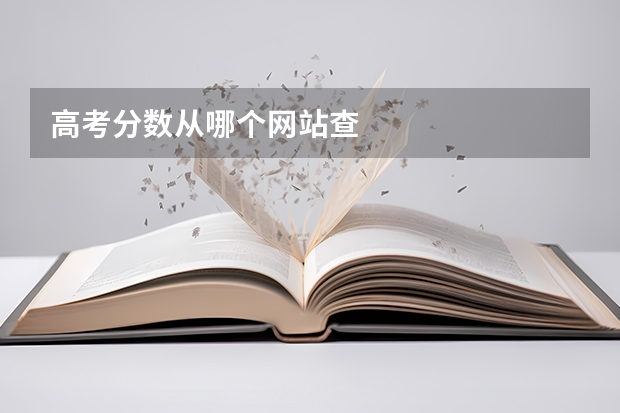 高考分数从哪个网站查