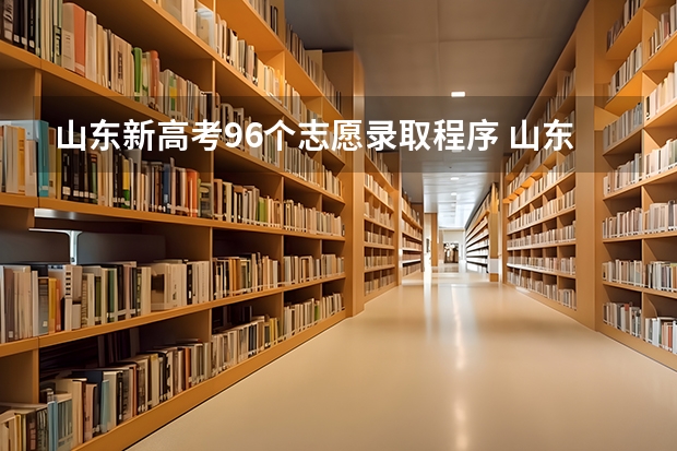 山东新高考96个志愿录取程序 山东新高考96个志愿是怎么投档的