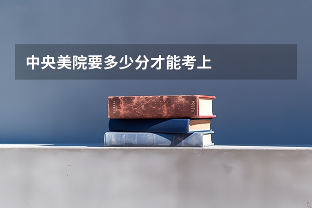 中央美院要多少分才能考上