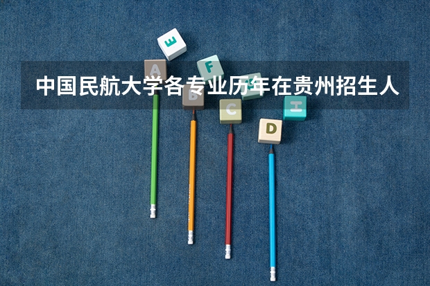 中国民航大学各专业历年在贵州招生人数