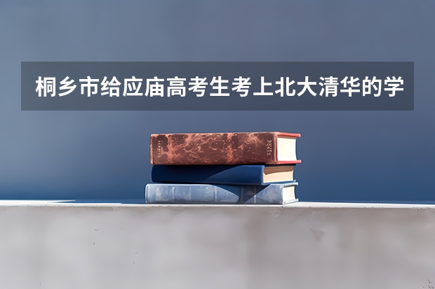 桐乡市给应庙高考生考上北大清华的学子的奖学金是多少