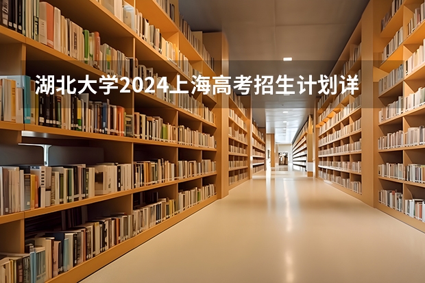 湖北大学2024上海高考招生计划详解